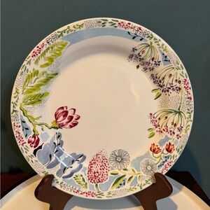 FAIENCERIE DE GIEN Flora floral 10.5” Dinner Plate, Made in France